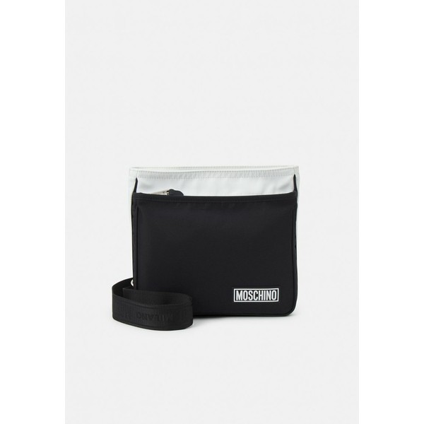 モスキーノ レディース ショルダーバッグ バッグ MOSCHINO RUBBER LABEL UNISEX - Across body bag - black black