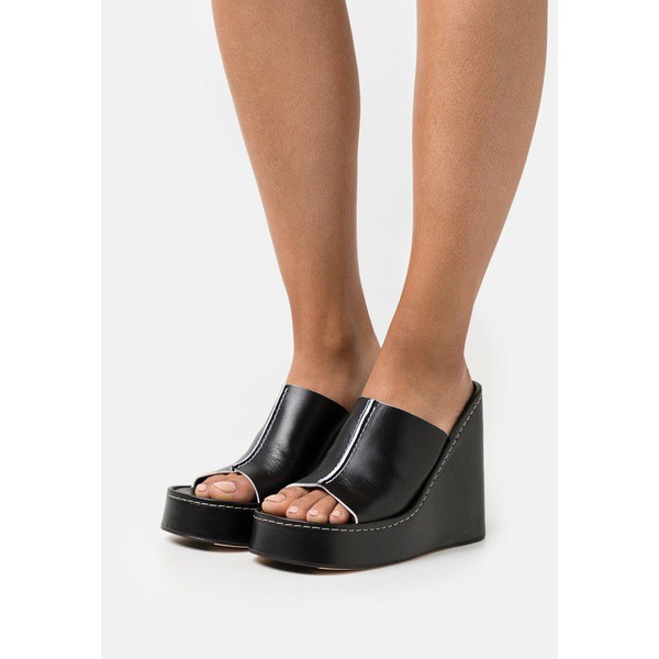 ミスタ レディース サンダル シューズ RHEA - Heeled mules - black black