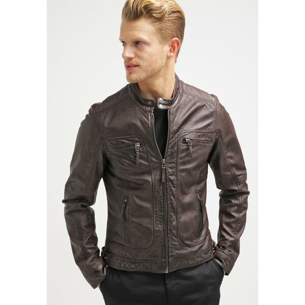 オークウッド メンズ コート アウター CASEY - Leather jacket - dark brown dark brown