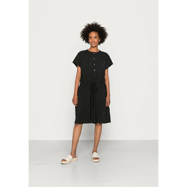 マルコポーロ レディース ワンピース トップス DRESS TOPSTITCHING - Day dress - black black