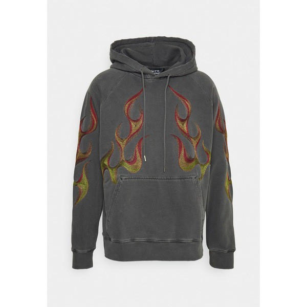 テゥーデス レディース パーカー・スウェットシャツ アウター RACING FLAMING BLACK UNISEX - Hoodie - flaming black flaming black