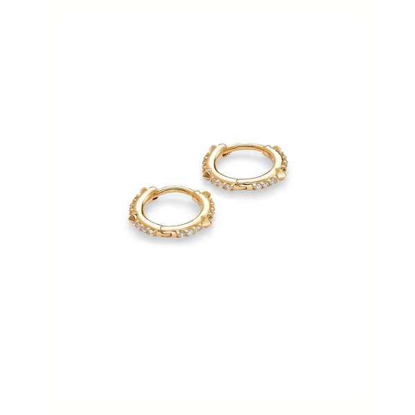 ケンドラスコット レディース ピアス＆イヤリング アクセサリー Diamond Accent Jett Huggie Earrings in 14k Gold Gold White Diamond