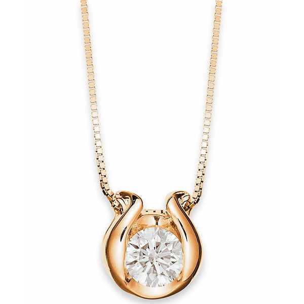 セイレーン レディース ネックレス・チョーカー・ペンダントトップ アクセサリー Bezel-Set Diamond (1/12 ct. t.w.) Pendant Necklace i