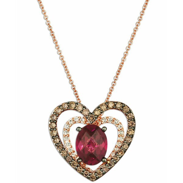 ルヴァン レディース ネックレス・チョーカー・ペンダントトップ アクセサリー Raspberry Rhodolite (2-1/3 ct. t.w.) & Diamond (3/4 ct