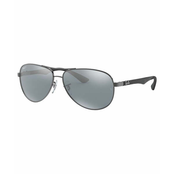 レイバン メンズ サングラス・アイウェア アクセサリー Polarized Sunglasses , RB8313 GUNMETAL/SILVER MIRROR POLAR