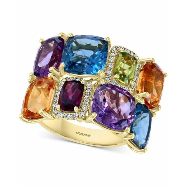 エフィー コレクション レディース リング アクセサリー EFFY® Multi-Gemstone (12-1/8 ct. t.w.) & Diamond (1/6 ct. t.w.) Stateme