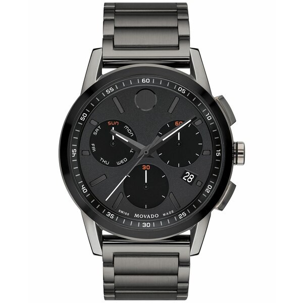 モバド メンズ 腕時計 アクセサリー Men's Swiss Chronograph Museum Sport Gray PVD Bracelet Watch 43mm Grey