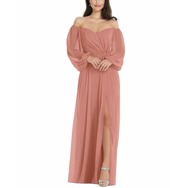 ドレッシーコレクション レディース ワンピース トップス Women's Off-The-Shoulder Gown Desert Rose