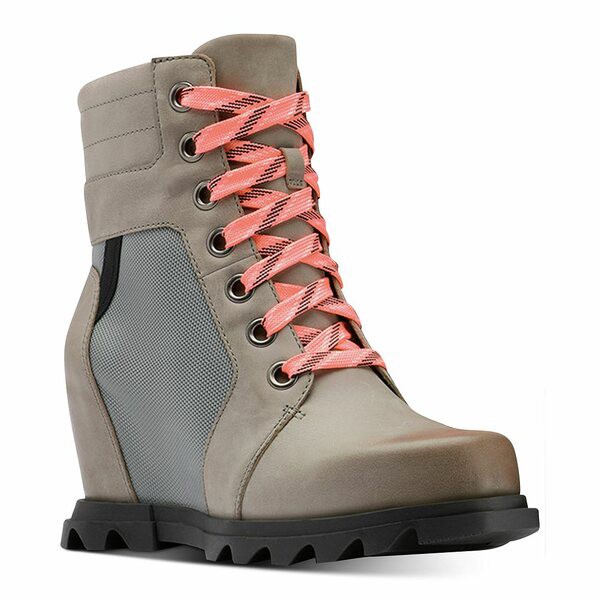 ソレル レディース ブーツ＆レインブーツ シューズ Women's Joan of Artic Wedge III Lexie Lug Sole Boots Quarry, Black