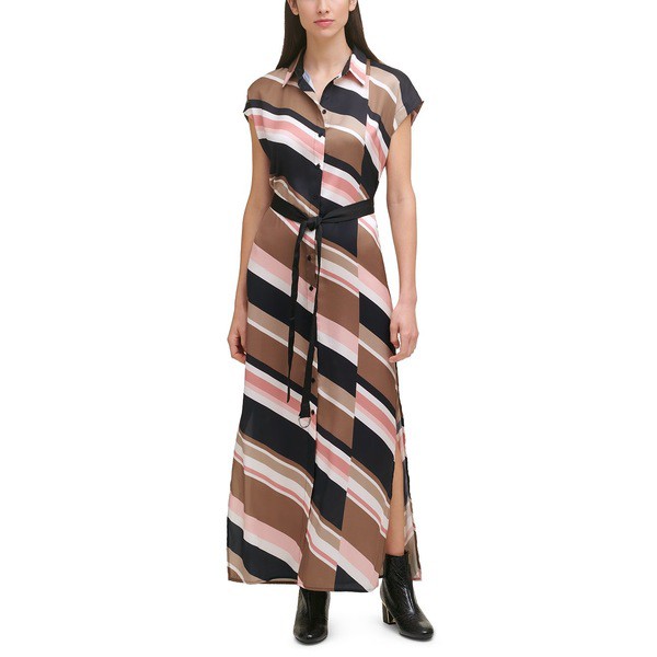 激安本物 ダナ Multi Terrine Caper Dress Maxi Striped Asymmetrical トップス ワンピース レディース ニューヨーク キャラン ワンピーススーツ Www Ustavnisud Me