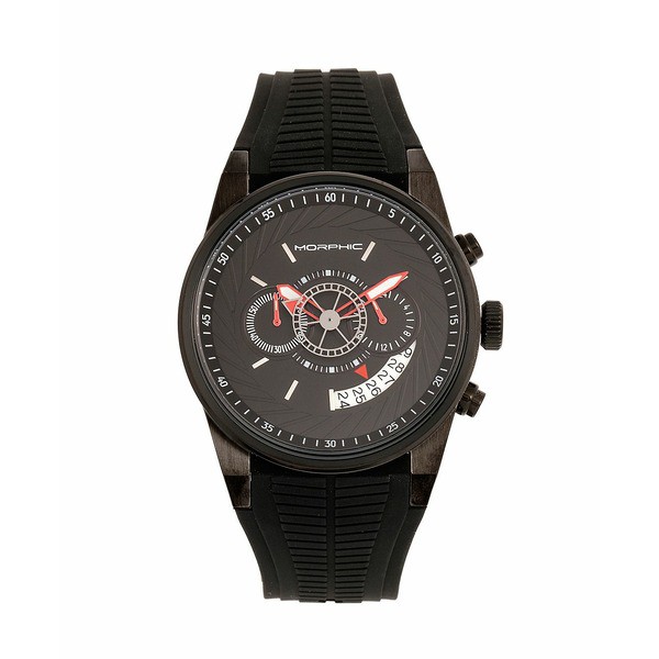 モルフィック レディース 腕時計 アクセサリー Quartz M72 Series, MPH7205, Black Chronograph Silicone Watch 43MM Black