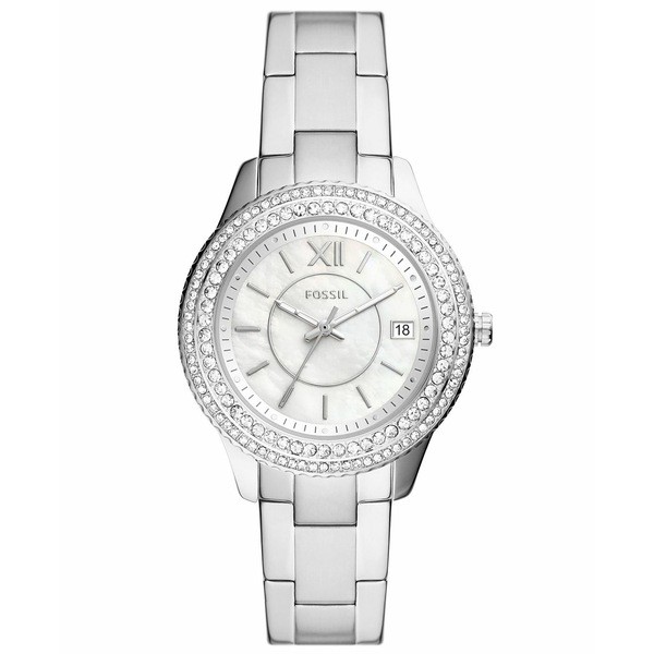 フォッシル レディース 腕時計 アクセサリー Women's Stella Silver-Tone Stainless Steel Bracelet Watch 37mm Silver-Tone