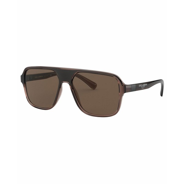 ドルチェ＆ガッバーナ メンズ サングラス・アイウェア アクセサリー Men's Sunglasses, DG6134 TRANSPARENT BROWN/BLACK/BROWN