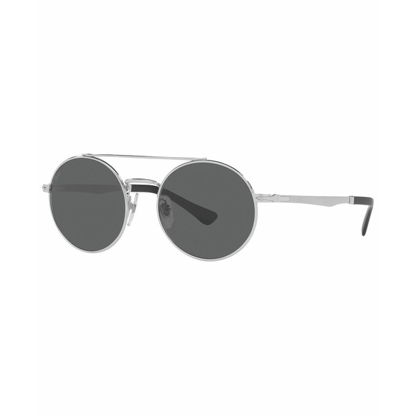 ペルソル レディース サングラス＆アイウェア アクセサリー Unisex Sunglasses, PO2496S 52 Silver-Tone