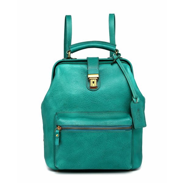 オールドトレンド レディース バックパック・リュックサック バッグ Women's Genuine Leather Doctor Backpack Aqua