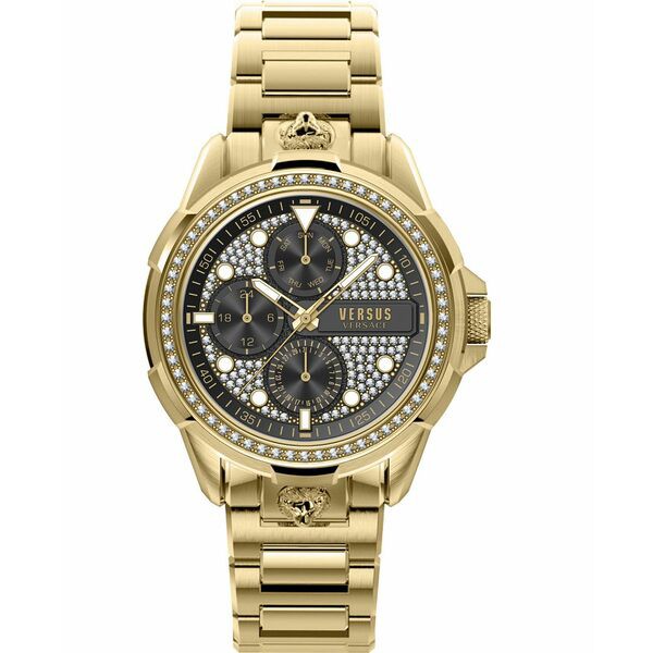 ヴェルサス ヴェルサーチ メンズ 腕時計 アクセサリー Versus by Versace Men's 6e Arrondissement Gold-tone Stainless Steel Bracelet