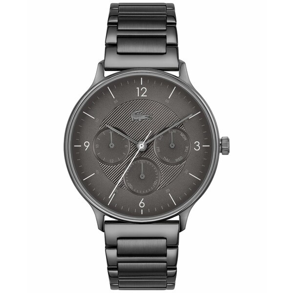 ラコステ メンズ 腕時計 アクセサリー Men's Lacoste Club Gray-Tone Stainless Steel Bracelet Watch 42mm Gray