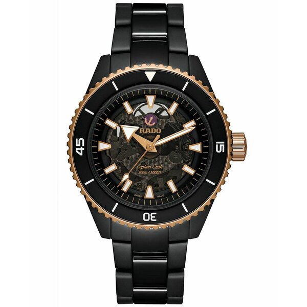 ラド メンズ 腕時計 アクセサリー Men's Swiss Automatic Captain Cook High Tech Ceramic Bracelet Watch 43mm Black