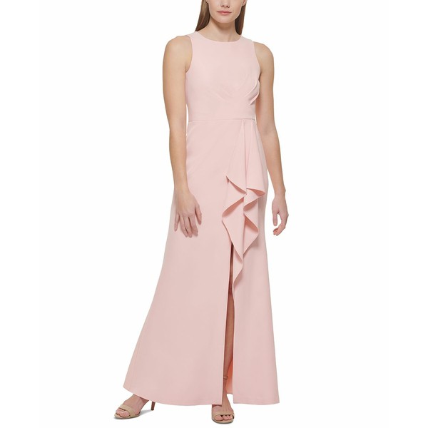 エリザジェイ レディース ワンピース トップス Sleeveless Draped Gown Blush