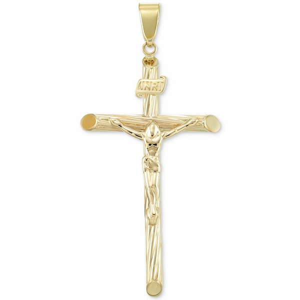 イタリアン ゴールド レディース ネックレス・チョーカー・ペンダントトップ アクセサリー Crucifix Cross Pendant in 14k Gold Yellow G