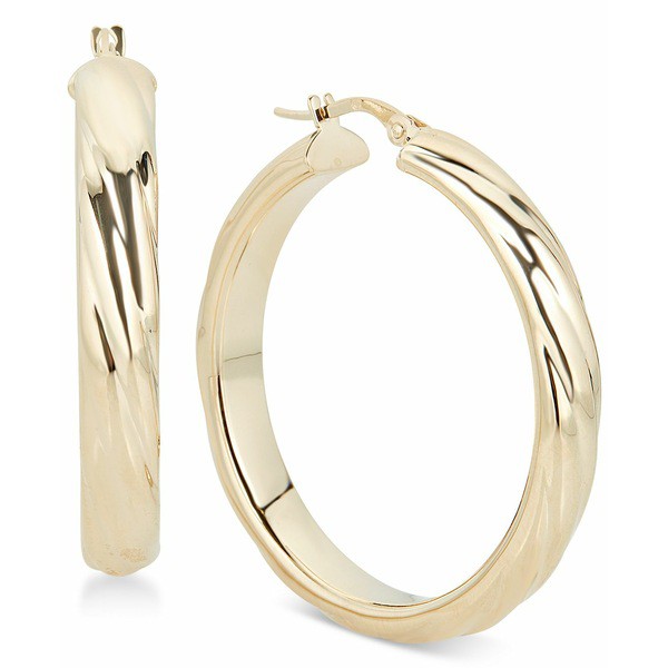 イタリアン ゴールド レディース ピアス＆イヤリング アクセサリー Sculptural Hoop Earrings in 14k Gold Gold