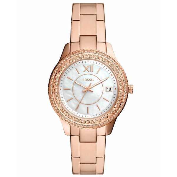 フォッシル レディース 腕時計 アクセサリー Women's Stella Rose Gold-Tone Stainless Steel Bracelet Watch 37mm Rose Gold-Tone