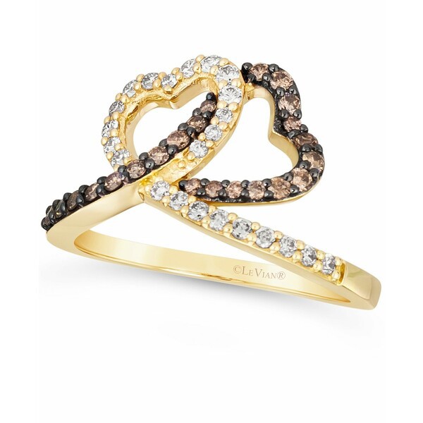 ルヴァン レディース リング アクセサリー Chocolate Diamond (1/4 ct. t.w.) & Nude Diamond (1/4 ct. t.w.) Interlocking Heart Ring i