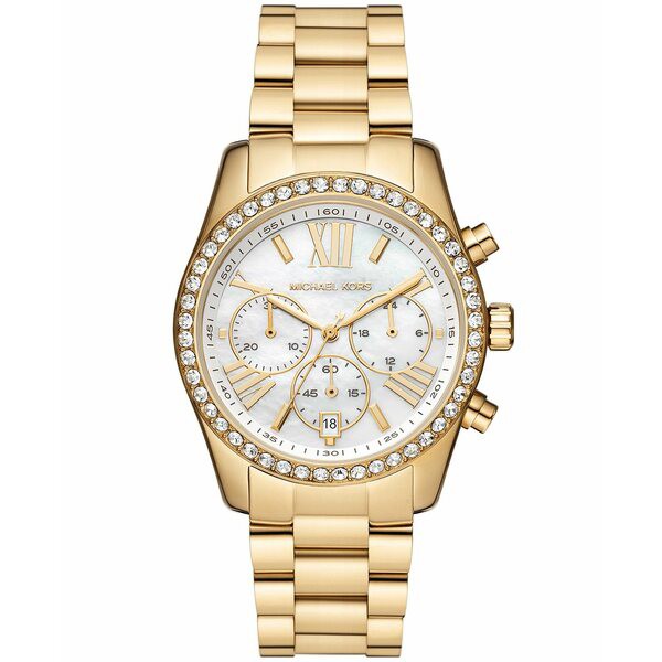 マイケルコース レディース 腕時計 アクセサリー Women's Lexington Lux Chronograph Gold-Tone Stainless Steel Bracelet Watch 38mm Go