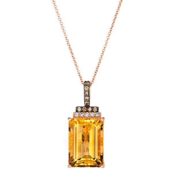 ルヴァン レディース ネックレス・チョーカー・ペンダントトップ アクセサリー Cinnamon Citrine (5-3/4 ct. t.w.) & Diamond (1/8 ct. t