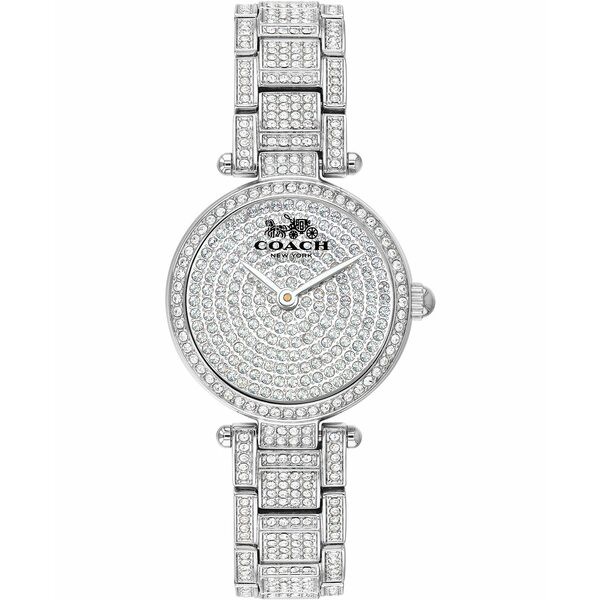 コーチ レディース 腕時計 アクセサリー Women's Park Pavé Stainless Steel Bracelet Watch 26mm Silver