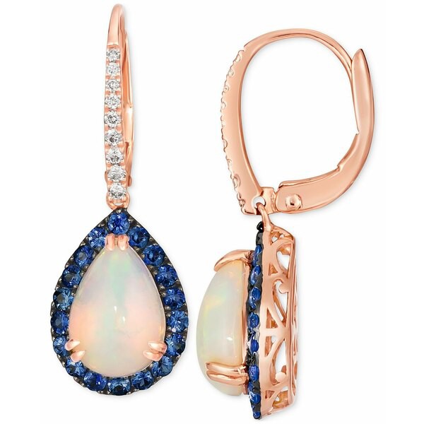 ルヴァン レディース ピアス＆イヤリング アクセサリー Creme Brulee® Neopolitan Opal (1-3/4 ct. t.w.), Blueberry Sapphire (3/4