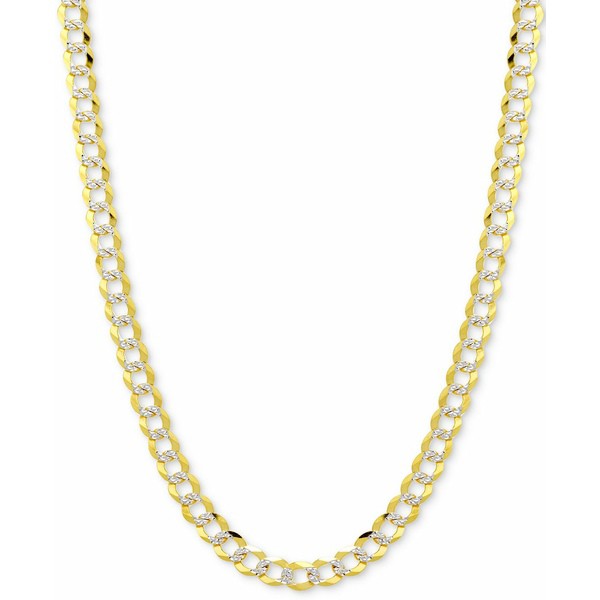 イタリアン ゴールド レディース ネックレス・チョーカー・ペンダントトップ アクセサリー 28" Two-Tone Open Curb Chain Necklace in So