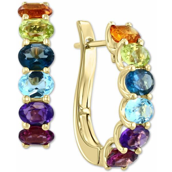 エフィー コレクション レディース ピアス＆イヤリング アクセサリー EFFY® Multi-Gemstone (2-1/8 ct. t.w.) Hoop Earrings in 14k