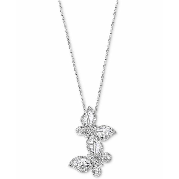 エフィー コレクション レディース ネックレス・チョーカー・ペンダントトップ アクセサリー EFFY® Diamond Butterfly 18" Pendant N