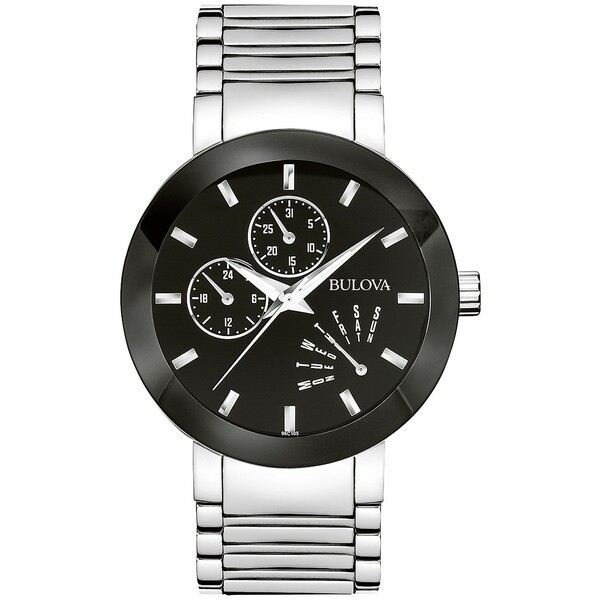 ブロバ メンズ 腕時計 アクセサリー Men's Futuro Stainless Steel Strap Watch 40mm 96C105 No Color