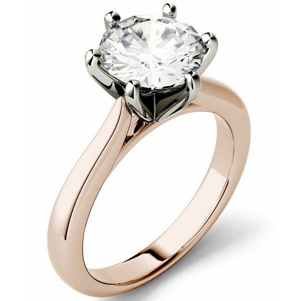 チャールズ アンド コルバード レディース リング アクセサリー Moissanite Solitaire Engagement Ring 1-9/10 ct. t.w. Diamond Equival