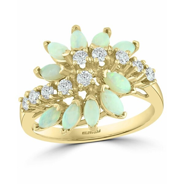 エフィー コレクション レディース リング アクセサリー EFFY® Opal (7/8 ct. t.w.) & Diamond (1/4 ct. t.w.) Ring in 14k Gold Opa