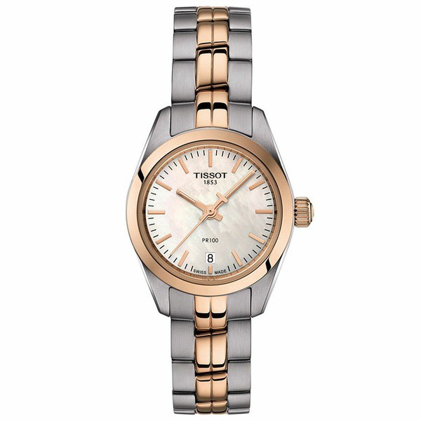 ティソット レディース 腕時計 アクセサリー Women's Swiss T-Classic PR 100 Two-Tone Stainless Steel Bracelet Watch 25mm Two-Tone