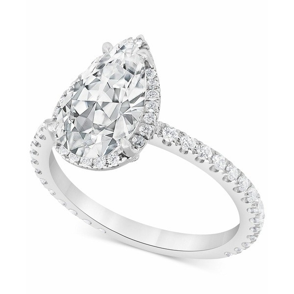 バッジェリーミシュカ レディース リング アクセサリー Certified Lab Grown Diamond Pear-Cut Halo Engagement Ring (2-1/2 ct. t.w.) i