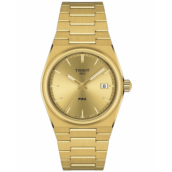 ティソット レディース 腕時計 アクセサリー Unisex PRX Gold-Tone Stainless Steel Bracelet Watch 35mm Gold