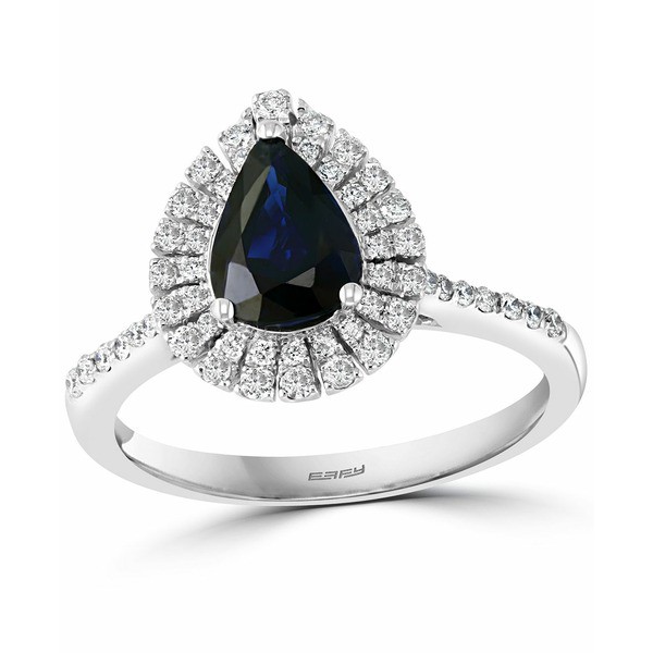 エフィー コレクション レディース リング アクセサリー EFFY® Sapphire (1-1/20 ct. t.w.) & Diamond (1/4 ct. t.w.) Halo Ring in