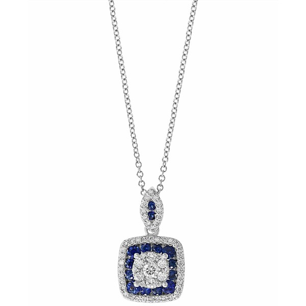 エフィー コレクション レディース ネックレス・チョーカー・ペンダントトップ アクセサリー EFFY® Sapphire (1/2 ct. t.w.) & Diamo