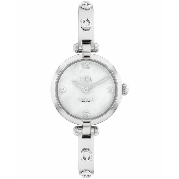 コーチ レディース 腕時計 アクセサリー Women's Cary Silver-tone Stainless Steel Bangle Bracelet Watch 26mm Stainless Steel