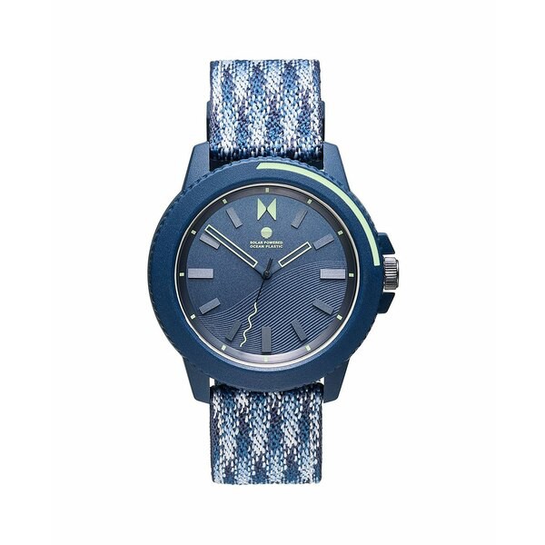 エムブイエムティー メンズ 腕時計 アクセサリー Men's Ocean Plastic Edition Blue Nylon Strap Watch 45mm Blue