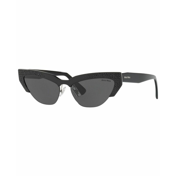 ミュウミュウ レディース サングラス＆アイウェア アクセサリー Women's Special Project Sunglasses, MU 04US 59 BLACK