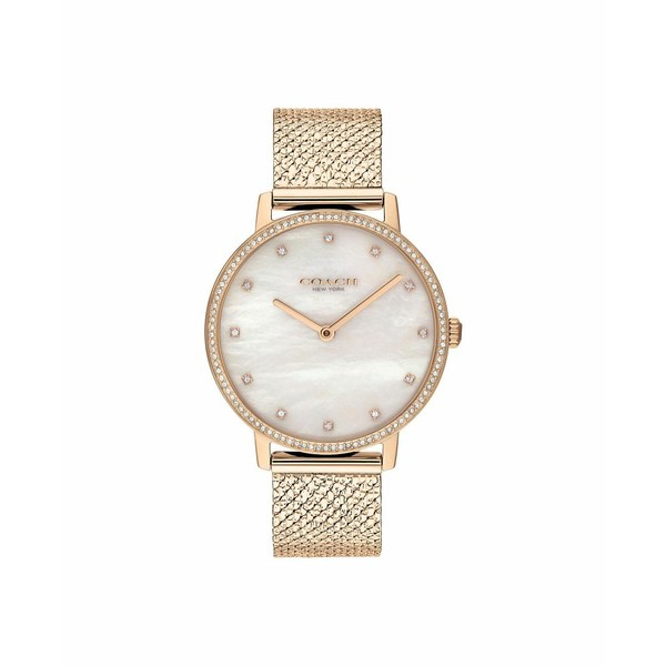 コーチ レディース 腕時計 アクセサリー Women's Audrey Carnation Gold-Tone Mesh Bracelet Watch 35mm Gold