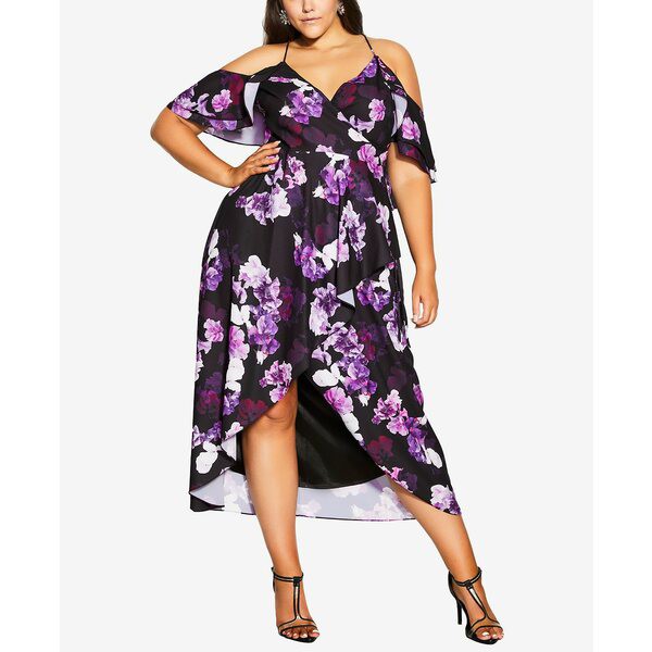 シティーシック レディース ワンピース トップス Trendy Plus Size Audrey Maxi Dress Night Bloom