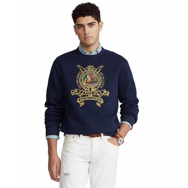 ラルフローレン メンズ パーカー・スウェットシャツ アウター Men's Embroidered Fleece Sweatshirt Navy