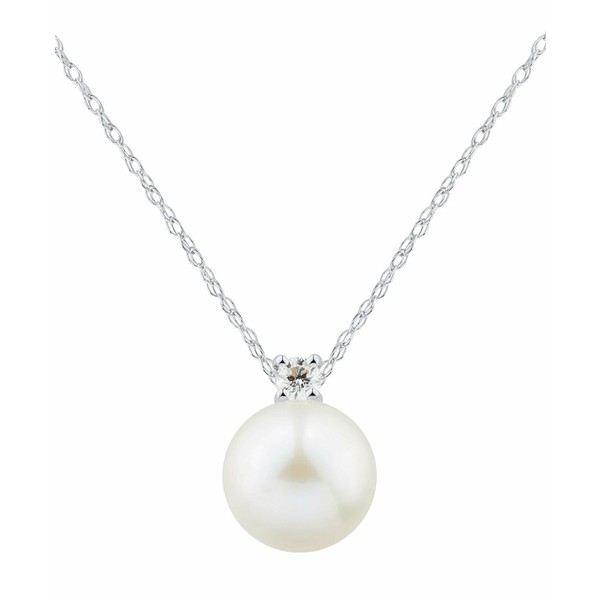 ホノラ レディース ネックレス・チョーカー・ペンダントトップ アクセサリー Cultured Ming Pearl (13mm) & Diamond (1/10 ct. t.w.) 18"