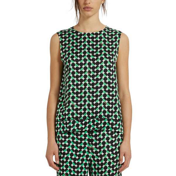 マレーラ レディース カットソー トップス Panteon Printed Sleeveless Top Emerald